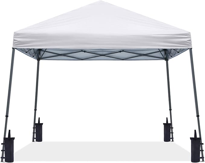ABCCANOPY Stable Pop up Outdoor Canopy Tent 8 x 8 ft Base / 6 x 6 ft Top, White