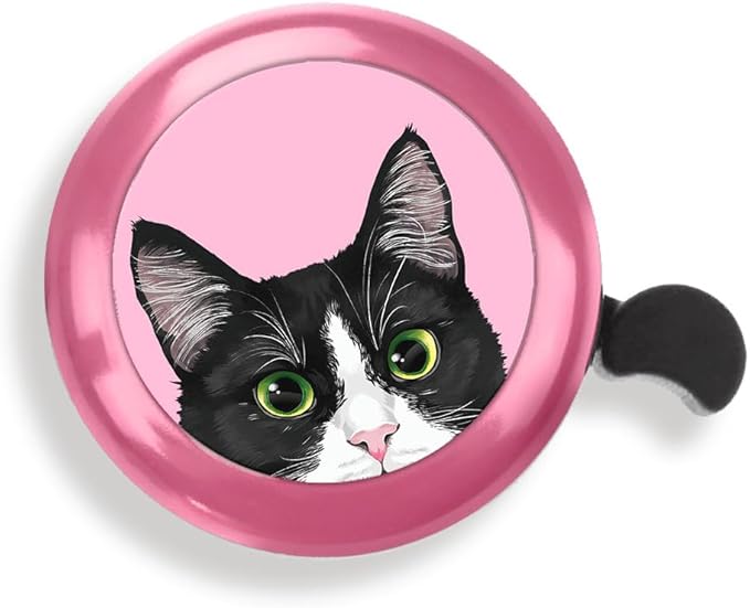 WIRESTER Pink Aluminum Round Bike Bell, Classic Ring Bicycle Bell, Bike Accessories Bell Ring for Adults Kids Girls Boys - Animals