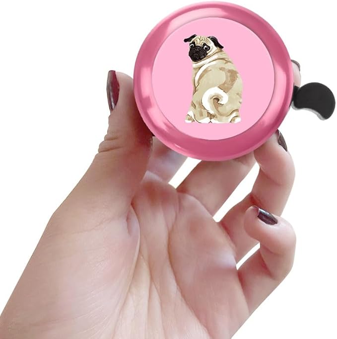 WIRESTER Pink Aluminum Round Bike Bell, Classic Ring Bicycle Bell, Bike Accessories Bell Ring for Adults Kids Girls Boys - Animals