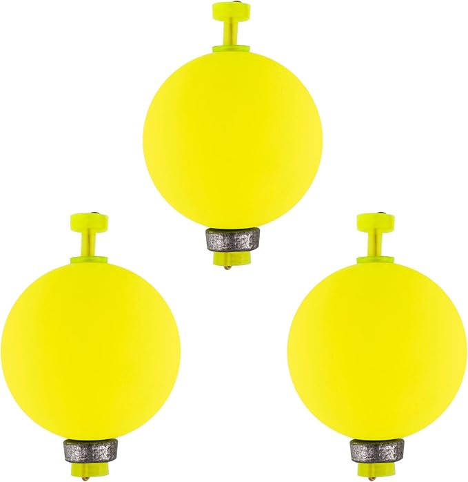 Dr.Fish 10 Pack Weighted Fishing Bobbers Snap-on Spring Floats EVA Foam Push Button Clip on Floats Fly Fishing Trout Bass Crappie Catfish