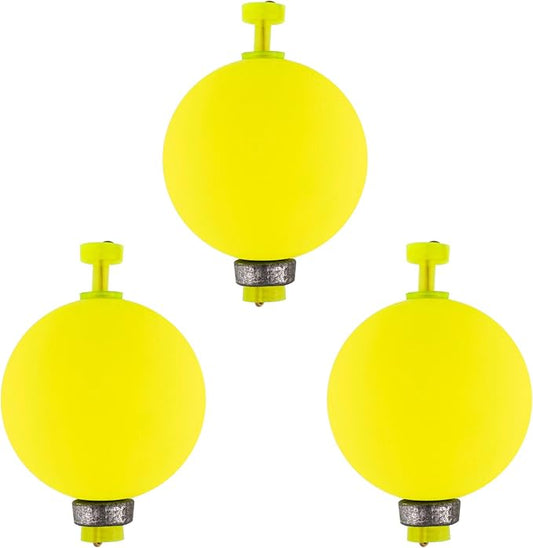 Dr.Fish 10 Pack Weighted Fishing Bobbers Snap-on Spring Floats EVA Foam Push Button Clip on Floats Fly Fishing Trout Bass Crappie Catfish