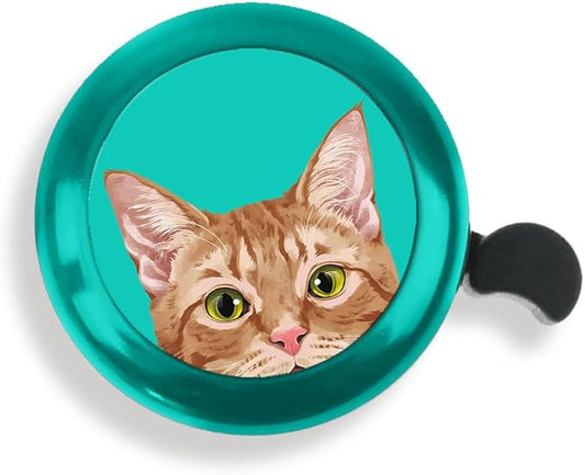 WIRESTER Green Aluminum Round Bike Bell, Classic Ring Bicycle Bell, Bike Accessories Bell Ring for Adults Kids Girls Boys