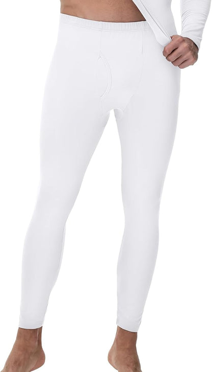 wirarpa Men's Cotton Long Johns Thermal Underwear Set Base Layer Lightweight Long Sleeve Top and Bottom