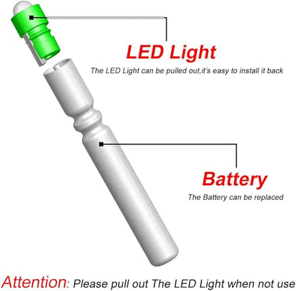 Fishing Bobber Lights,Night Fishing Float Lights,Fishing Glow Sticks,Lighted Nocks for Arrows 6-Pack