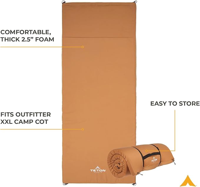 Teton Canvas Camp Pad, Sleeping Pad for Car Camping
