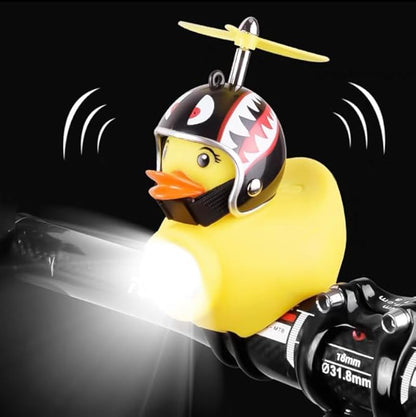 Lovely Yellow Duck Bike Bell, Kids Bike Horn, Rubber Yellow Duck Bicycle Accessories with LED Light - for Kids Toddler Children Adults Sport Outdoor