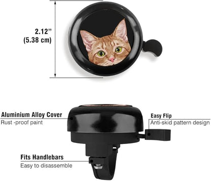 WIRESTER Cute Aluminum Round Bike Bell, Classic Ring Bicycle Bell, Bike Accessories Bell Ring for Adults Kids Girls Boys (Black, Red, Blue, Purple)