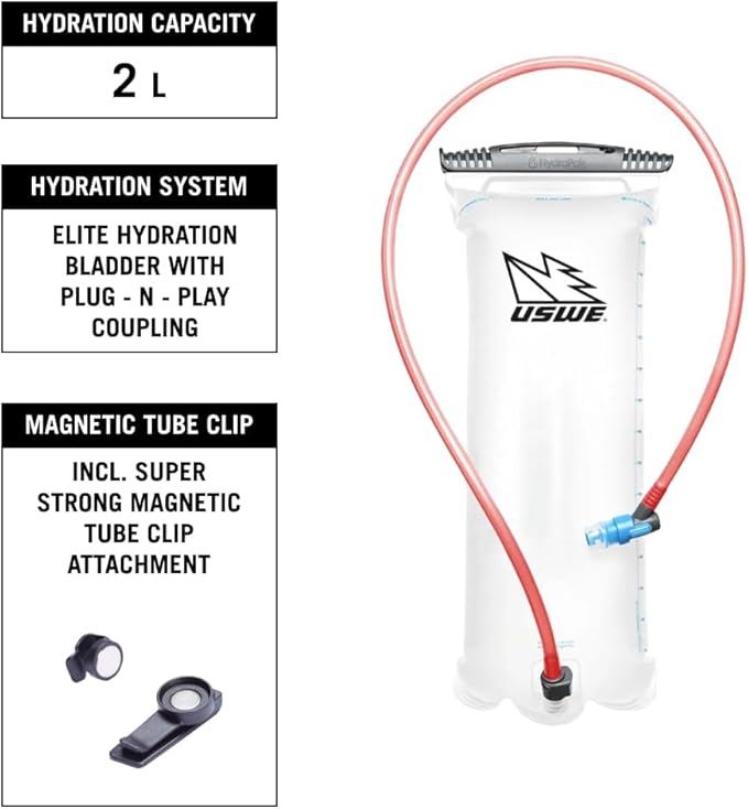 USWE Airborne Limited Race Edition with Water Bladder Included, Hydration Backpack for Men and Women, Ideal for MTB, Cycling, Mountain Biking