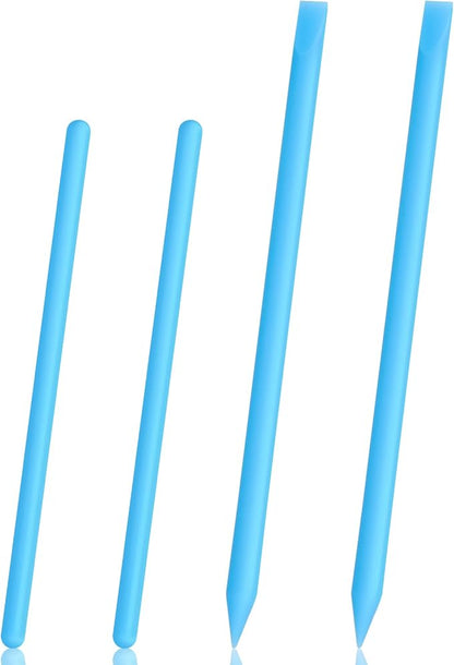Gartful 4PCS Silicone Stir Sticks Kit for Casting, 2pcs Stick Rods for Resin, 2pcs Pointed Silicone Mixing Sticks, DIY Craft Tool for Resin Epoxy, Paint, Liquid, Blue