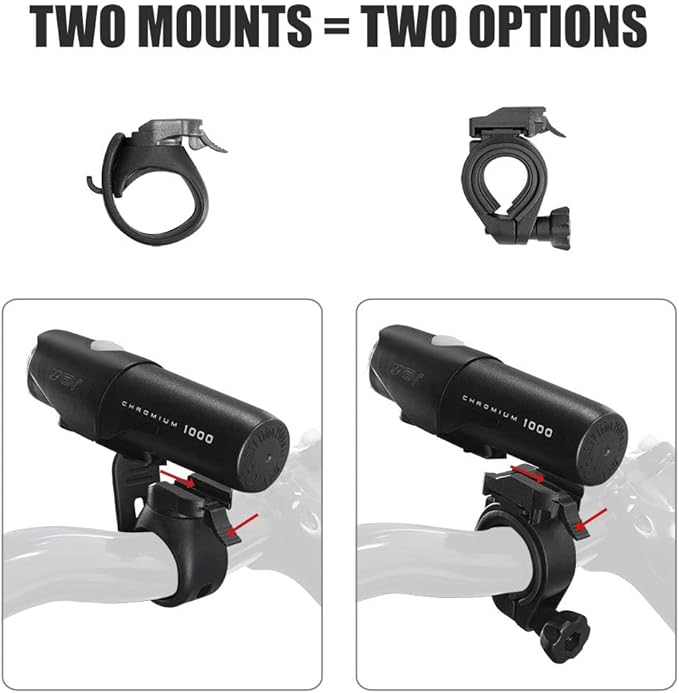 BV Bike Lights, Super Bright with 5 LED Bike Headlight & 3 LED Rear, Bike Lights for Night Riding with Quick-Release, Waterproof Bicycle Light Set, Bike Accessories, Bicycle Accessories, Flashlight