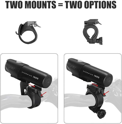 BV Bike Lights, Super Bright with 5 LED Bike Headlight & 3 LED Rear, Bike Lights for Night Riding with Quick-Release, Waterproof Bicycle Light Set, Bike Accessories, Bicycle Accessories, Flashlight