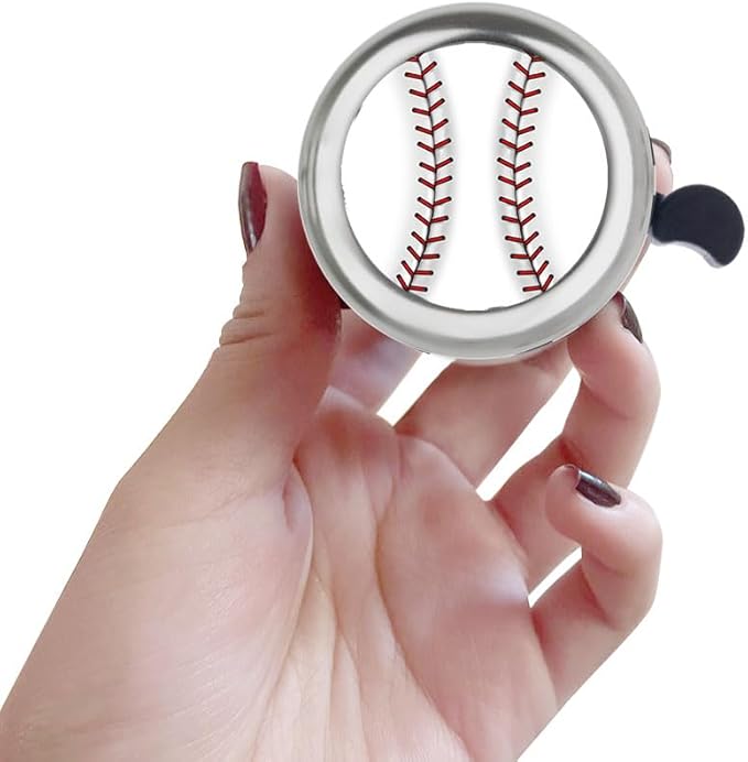 WIRESTER Silver Aluminum Round Bike Bell, Classic Ring Bicycle Bell, Bike Accessories Bell Ring for Adults Kids Girls Boys