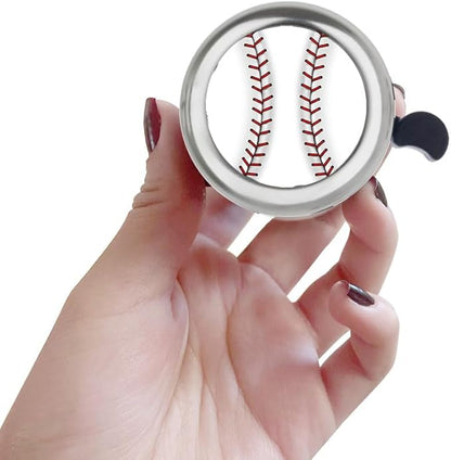 WIRESTER Silver Aluminum Round Bike Bell, Classic Ring Bicycle Bell, Bike Accessories Bell Ring for Adults Kids Girls Boys