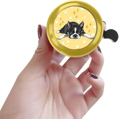 WIRESTER Gold Aluminum Round Bike Bell, Classic Ring Bicycle Bell, Bike Accessories Bell Ring for Adults Kids Girls Boys