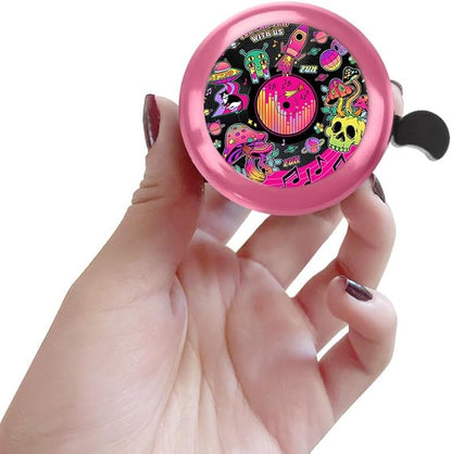 WIRESTER Pink Aluminum Round Bike Bell, Classic Ring Bicycle Bell, Bike Accessories Bell Ring for Adults Kids Girls Boys
