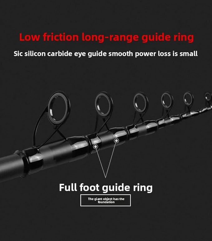 Telescopic Fishing Rod and Reel Combination, 240 Cm Carbon Fiber Rod, Adult Foldable Fishing Rod Suitable for Freshwater and Salt Water