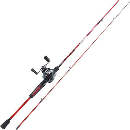One Bass Fishing Rod and Reel Combo, IM7 Graphite 2 Pc Blank Baitcasting Combo, Spinning Rod with Super Polymer Handle