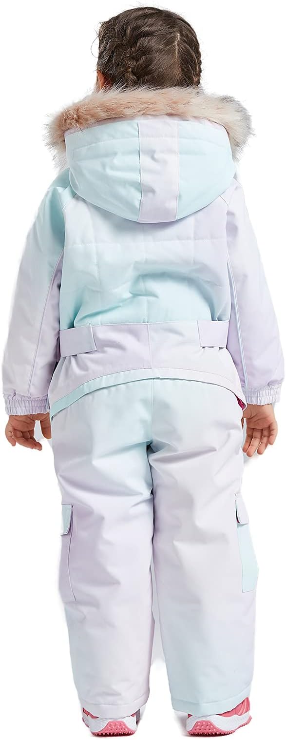 Kids Girls Boys Waterproof Colorful One Piece Snowsuits Coveralls Ski Suits Jackets Winter Jumpsuits