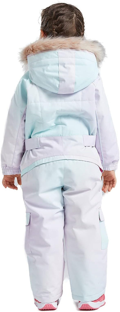 Kids Girls Boys Waterproof Colorful One Piece Snowsuits Coveralls Ski Suits Jackets Winter Jumpsuits