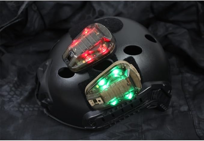 Tactical Helmet Signal Light with LED and IR/Strobe FunctionOutdoor Sports Survival Signal Light