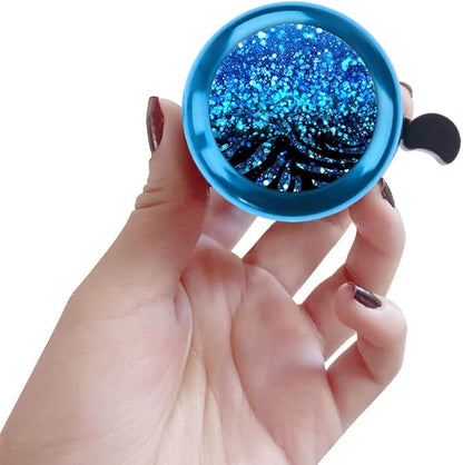 WIRESTER Blue Aluminum Round Bike Bell, Classic Ring Bicycle Bell, Bike Accessories Bell Ring for Adults Kids Girls Boys