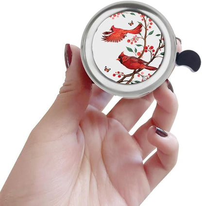 WIRESTER Silver Aluminum Round Bike Bell, Classic Ring Bicycle Bell, Bike Accessories Bell Ring for Adults Kids Girls Boys