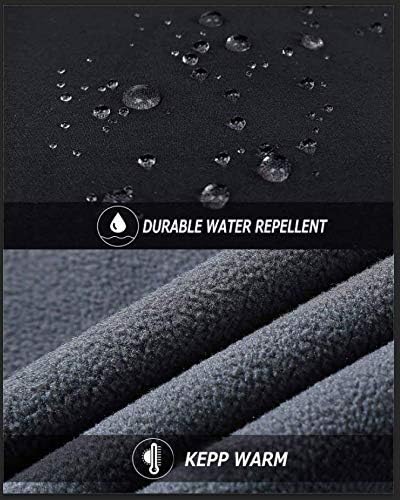 TRAILSIDE SUPPLY CO. Men's Softshell Jacket Fleece Lined Windbreaker,Lightweight Water Resistant Winter Coat