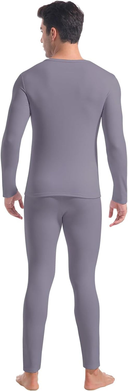 CL convallaria Long Johns Thermal Underwear for Men Soft Fleece Lined Base Layer Cold Weather Top Bottom Gift Set