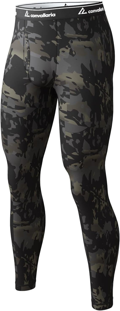 Men's Thermal Pants Fleece Lined Long Johns Compression Bottom Athletic Base Layer Cold Weather Gear 1 2 4 Pcs