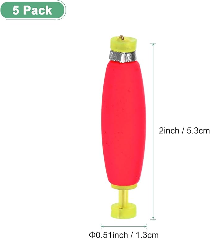 Fishing Bobbers Floats, EVA Foam Weighted Bobbers for Crappie/Bluegill/Trout Bass/Catfish, Clip-on Floats Slip Corks