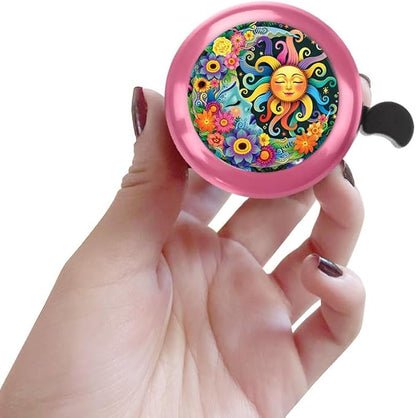 WIRESTER Pink Aluminum Round Bike Bell, Classic Ring Bicycle Bell, Bike Accessories Bell Ring for Adults Kids Girls Boys