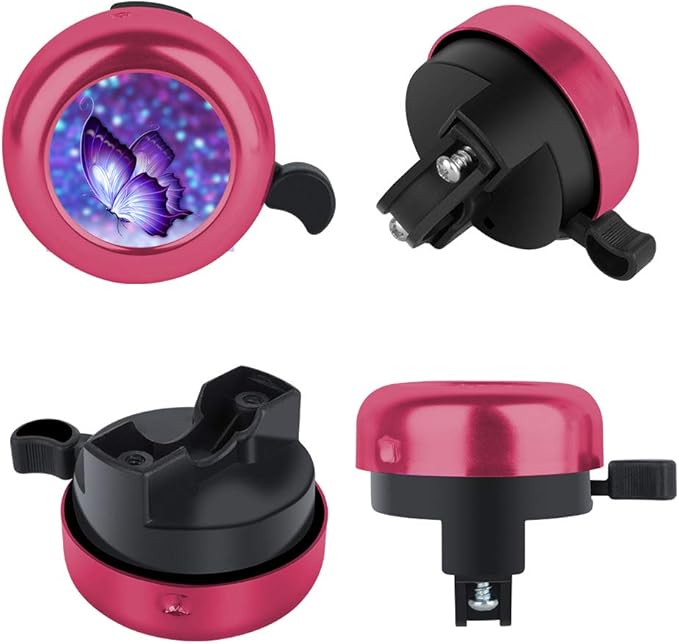 MZELQ Bicycle Bell Cute Clear Sound Adjustable Size Aluminum Bike Accessories Bell Ring for Girls Women Kids Adults