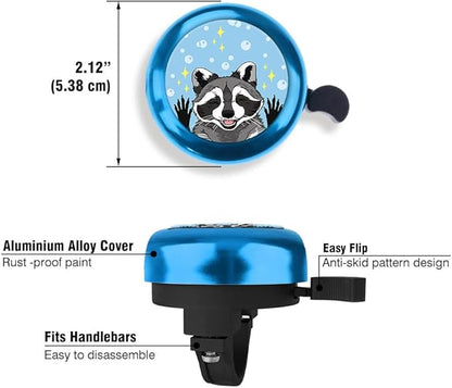 WIRESTER Blue Aluminum Round Bike Bell, Classic Ring Bicycle Bell, Bike Accessories Bell Ring for Adults Kids Girls Boys