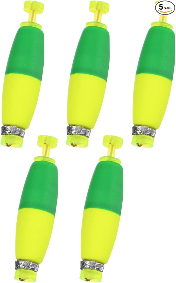 Fishing Bobbers Floats, EVA Foam Weighted Bobbers for Crappie/Bluegill/Trout Bass/Catfish, Clip-on Floats Slip Corks