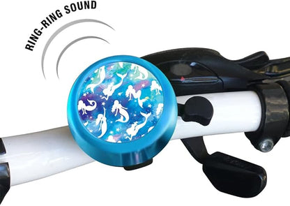 WIRESTER Blue Aluminum Round Bike Bell, Classic Ring Bicycle Bell, Bike Accessories Bell Ring for Adults Kids Girls Boys