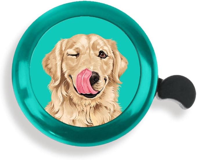 WIRESTER Green Aluminum Round Bike Bell, Classic Ring Bicycle Bell, Bike Accessories Bell Ring for Adults Kids Girls Boys