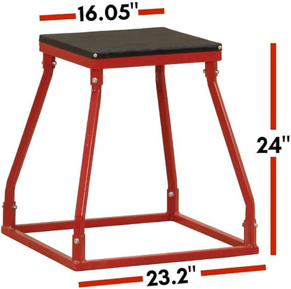 Body-Solid Tools Steel Frame Plyo Box - Ideal for Plyometric Jump Box Workouts, Step Up Exercises - Essential Equipment for Home Gym