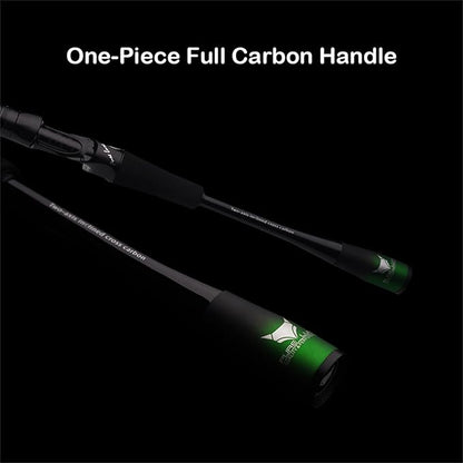 PURELURE Zero Ultralight Fishing Rod Solid Tip, 40 Ton Carbon Fiber Spinning & Casting Rod 2 or 5-Piece, Extra Fast/Fast Action, One-Piece Full Carbon Handle and Reel Seat, Fuji Alconite Guide