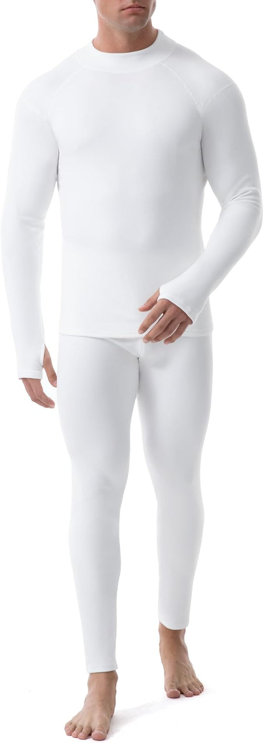 Runhit Mens Thermal Underwear Set：Fleece Lined Long Johns for Men Thermal Shirts and Pants Base Layer Cold Weather Thermals