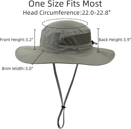 Connectyle Women's UPF 50+ Sun Hat UV Protection Wide Brim Bucket Hat Summer Beach Hats Fishing Hiking Outdoor Safari Hats
