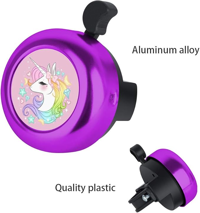 MZELQ Bicycle Bell Cute Clear Sound Adjustable Size Aluminum Bike Accessories Bell Ring for Girls Women Kids Adults