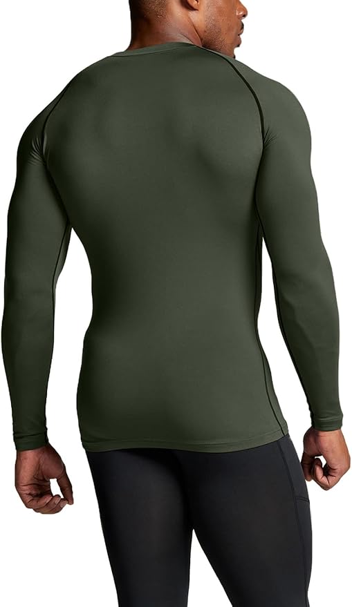 TSLA Men's Thermal Long Sleeve Compression Shirts, Athletic Base Layer Top, Winter Gear Running T-Shirt