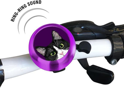 WIRESTER Purple Aluminum Round Bike Bell, Classic Ring Bicycle Bell, Bike Accessories Bell Ring for Adults Kids Girls Boys