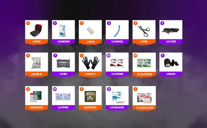 Lightning X Products Premium Nylon MOLLE Emergency Kit, Ideal for Tactical Medics, Military, Outdoor Enthusiasts (8" x 6.5" x 3")