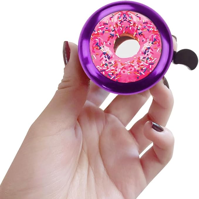 WIRESTER Cute Aluminum Round Bike Bell, Classic Ring Bicycle Bell, Bike Accessories Bell Ring for Adults Kids Girls Boys (Black, Red, Blue, Purple)