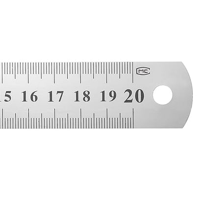 HARFINGTON 3 Pcs Steel Ruler 8" x1-1/32 Machinist Metal Ruler Carbon Steel Metric Straight Edge Measuring Tools 0.3mm Thick for Engineering Architect Drawing Home Office