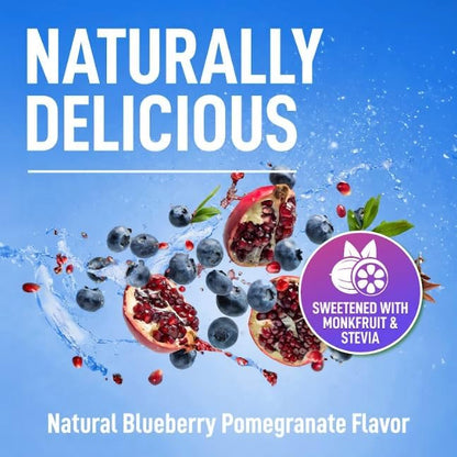 Keppi Electrolytes Powder – Blueberry Pomegranate Flavor 50 Servings – No Sugar Hydration Supplement with Potassium, Magnesium, Sodium – Keto, Vegan, Fasting-Friendly, Zero Calorie Electrolyte Drink