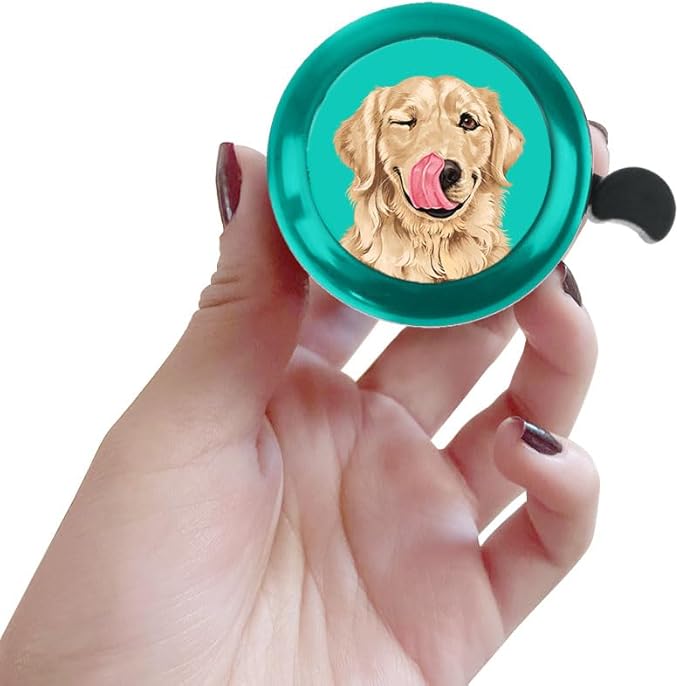 WIRESTER Green Aluminum Round Bike Bell, Classic Ring Bicycle Bell, Bike Accessories Bell Ring for Adults Kids Girls Boys