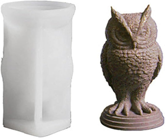 Gothic Candle Holder Silicone Molds, Owl Resin Molds for DIY Tealight Holders for Halloween Decor, Dark Academia Home Accessories, Spooky Wall & Table Decorations