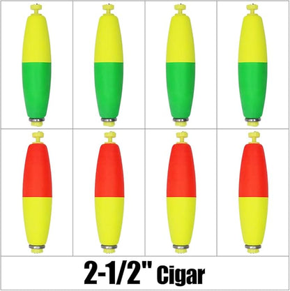 XFISHMAN Weighted-Bobbers-for-Fishing-Floats-Bouy Slip Bobber Fishing Corks Kit Crappie Bluegills Panfish Catfish Hand Made Foam Float 1 Inch 2 in 8-12 Pack